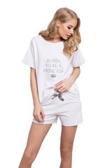 Aruelle princess short white piżama damska