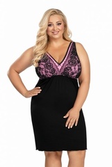 Donna patrizia czarna koszula nocna size plus