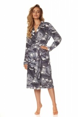 L&l 2071 grey szlafrok damski