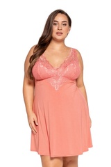 Babella viviane morelowa damska koszula nocna plus size