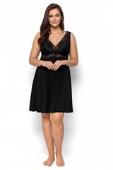 Nipplex bona czarna damska koszula nocna plus size