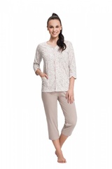 Luna 638 beżowa piżama damska plus size
