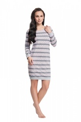 Luna 40 szara damska koszula nocna plus size