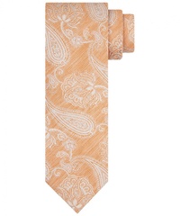 Pomarańczowy krawat profuomo paisley