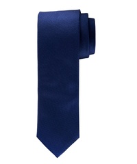 Elegancki granatowy krawat jedwabny profuomo originale