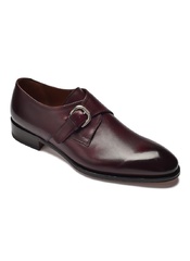 Eleganckie burgundowe buty męskie typu monk arbiter 39