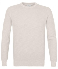 Sweter beżowy wycięty pod szyją  s