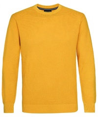 Żółty sweter męski z 100% bawełny s