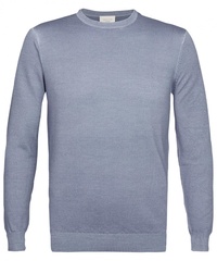 Niebieski sweter męski z wełny merino s