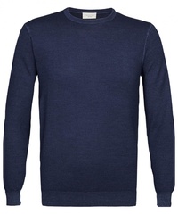 Granatowy sweter męski z wełny merino s
