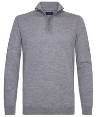 Szary kardigan z 100% wełny merino profuomo s