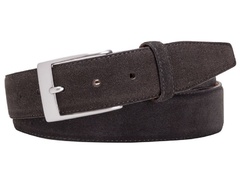 Elegancki pasek zamszowy męski 3,5cm brązowy 85