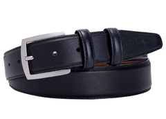 Elegancki czarny pasek skórzany męski 3,5cm 85