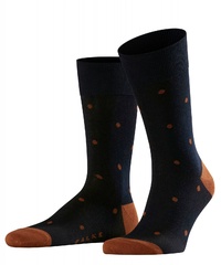 Stylowe granatowe bawełniane skarpety falke dot w grochy 43-46
