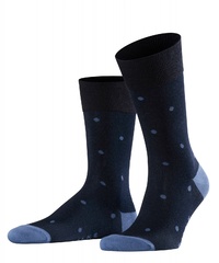 Stylowe granatowe bawełniane skarpety falke dot w grochy rozmiar 43-46