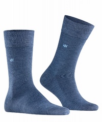 Eleganckie wełniane gładkie skarpety burlington w kolorze granatowym rozmiar 40-46