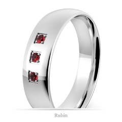 Oprawa naturalnego rubinu w obrączce - 1.5 mm - 0.015 ct