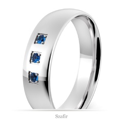 Oprawa naturalnego szafiru w obrączce - 1.5 mm - 0.015 ct