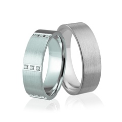 Obrączki srebrne z kamieniami - wzór ag-286