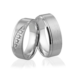 Obrączki srebrne z kamieniami - wzór ag-307