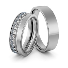 Obrączki srebrne z cyrkoniami swarovski - zestaw obrączek - wzór ag-342