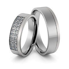 Obrączki srebrne z cyrkoniami swarovski - wzór ag-351