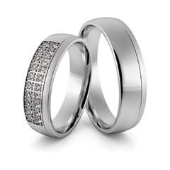 Obrączki srebrne z cyrkoniami swarovski - wzór ag-352