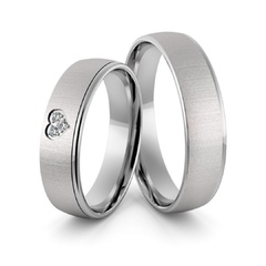 Obrączki srebrne z sercem i cyrkoniami swarovski - wzór ag-358