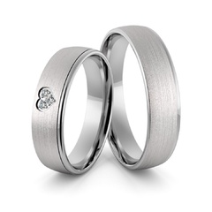 Obrączki srebrne z sercem i cyrkoniami swarovski - wzór ag-358