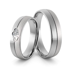 Obrączki srebrne z splecionymi sercami i cyrkoniami swarovski - wzór ag-360