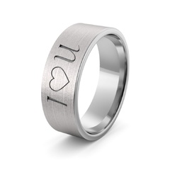 Obrączka srebrna i love you - wzór ag-386