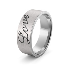 Obrączka srebrna love - wzór ag-386