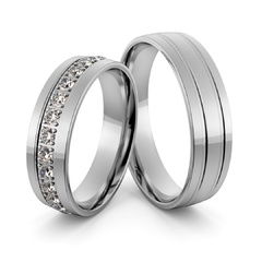 Obrączki srebrne z cyrkoniami swarovski - wzór ag-389