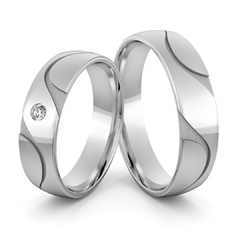 Obrączki srebrne z cyrkonią swarovski - wzór ag-407