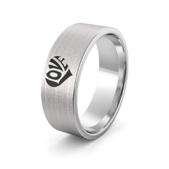 Obrączka srebrna love - wzór ag-386