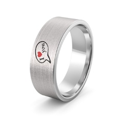 Obrączka srebrna i love you - wzór ag-386