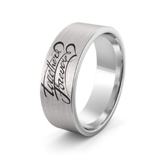 Obrączka srebrna together forever - wzór ag-386