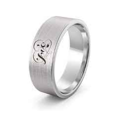 Obrączka srebrna love - wzór ag-386