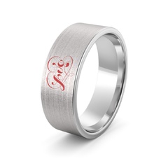 Obrączka srebrna love - wzór ag-386