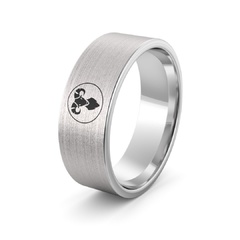 Obrączka srebrna z znakiem zodiaku baran - wzór ag-386