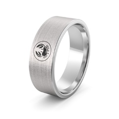 Obrączka srebrna z znakiem zodiaku rak - wzór ag-386