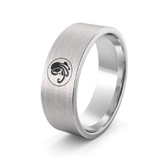 Obrączka srebrna z znakiem zodiaku panna - wzór ag-386