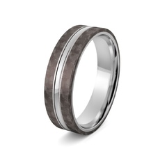 Obrączka męska z włóknem węglowym carbon - ag-528