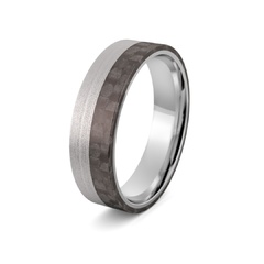 Obrączka męska z włóknem węglowym carbon - ag-529