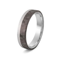 Obrączka męska z włóknem węglowym carbon - ag-535