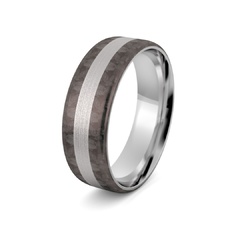 Obrączka męska z włóknem węglowym carbon - ag-538