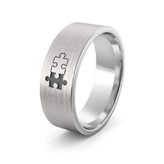 Obrączka srebrna puzzle - wzór ag-386