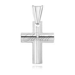 Srebrny (pr.925) krzyżyk diamentowany
