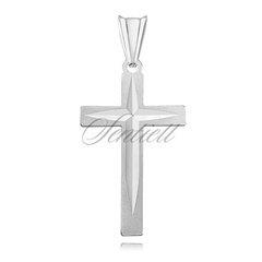 Srebrny (pr.925) krzyżyk diamentowany