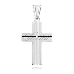 Srebrny (pr.925) krzyżyk diamentowany